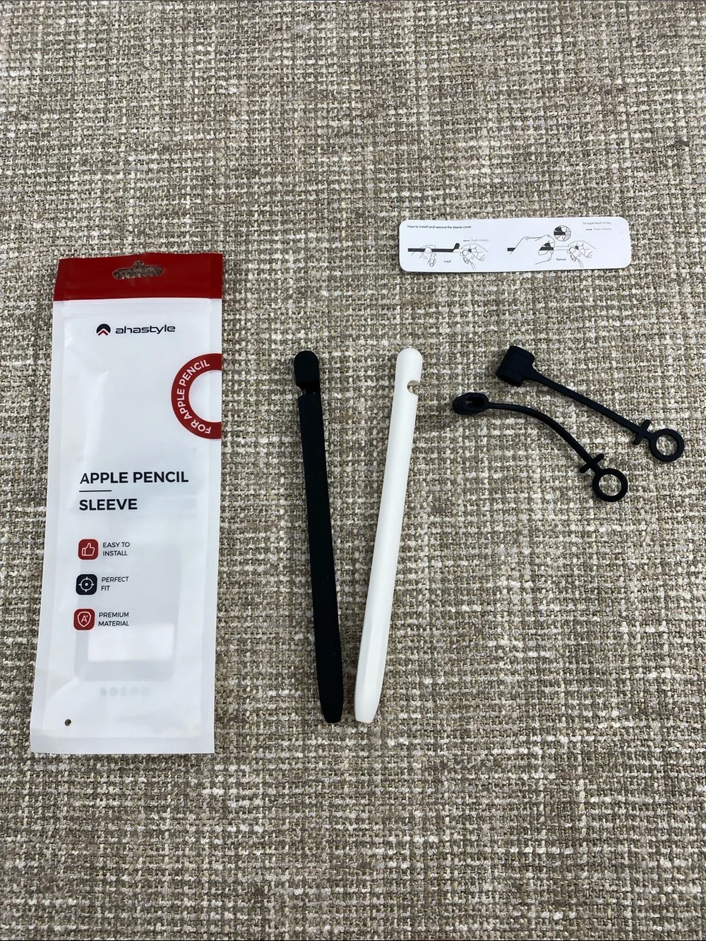 Apple Pencil Sleeve Pair in Black & White